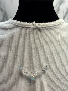 Aurora Crystal Wedding Formal Evening Black Tie Necklace - Clear